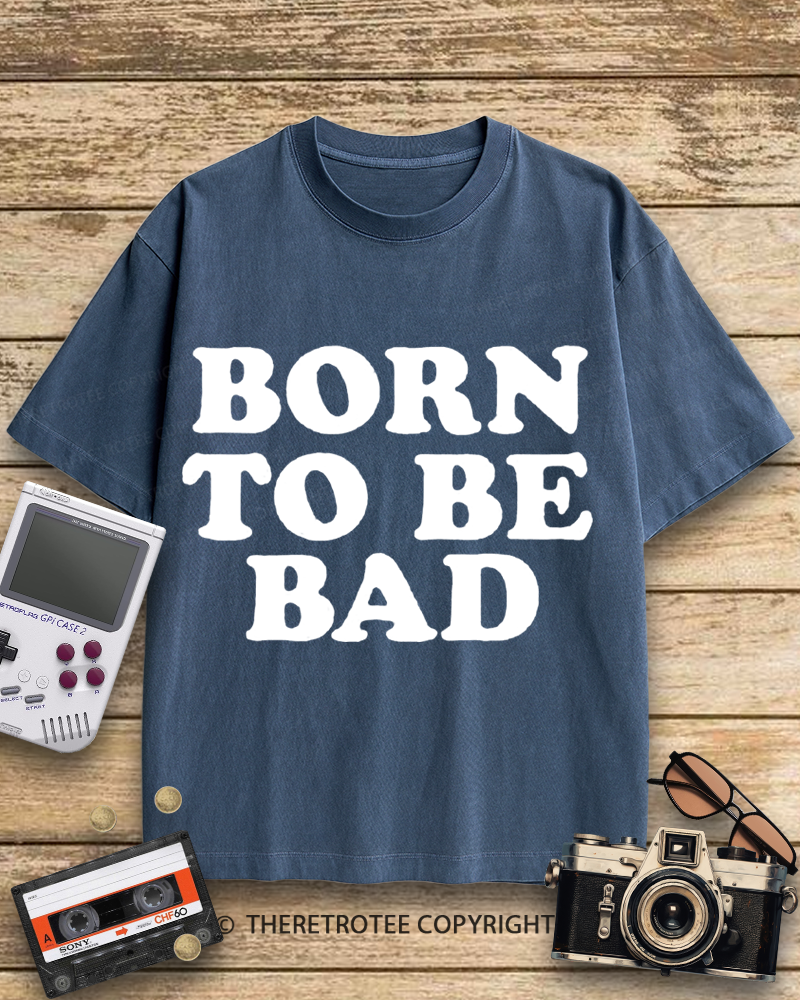 TheRetroTee Born To Be Bad 1970s Cotton T-Shirt