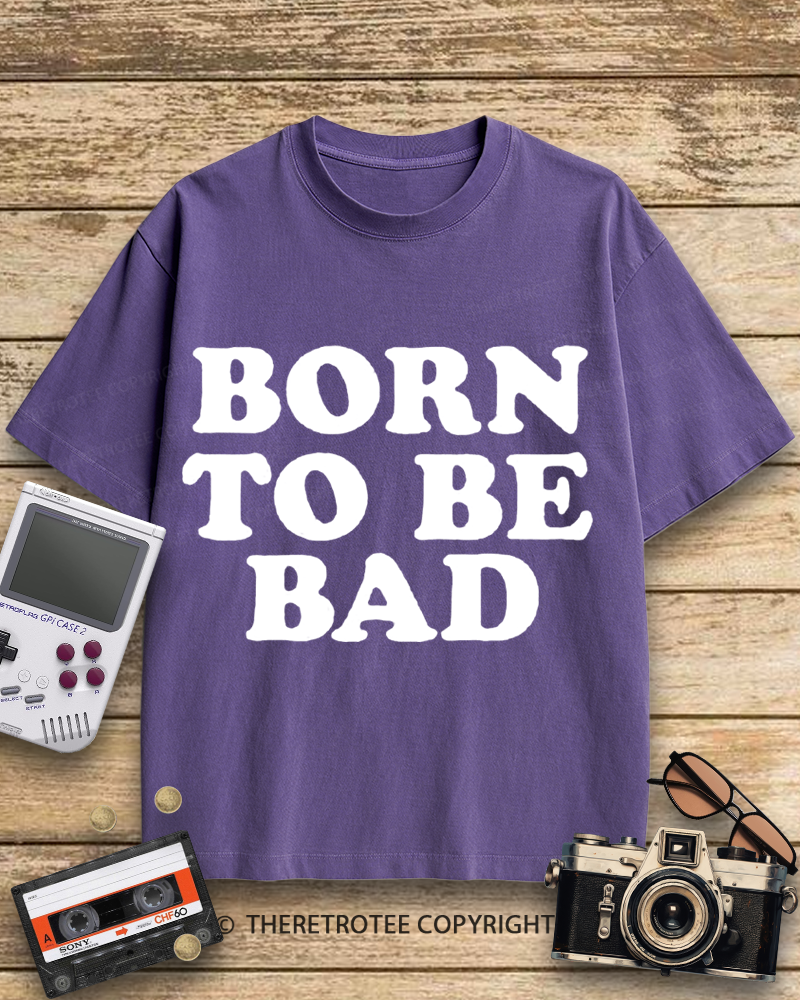TheRetroTee Born To Be Bad 1970s Cotton T-Shirt