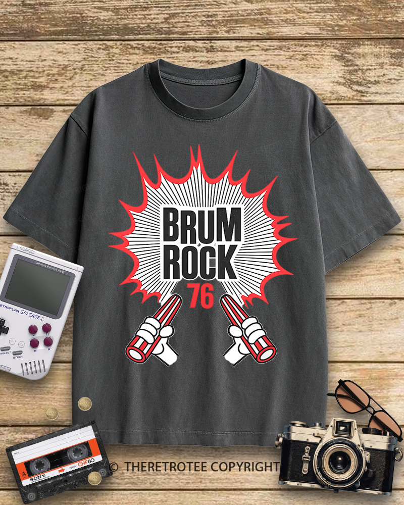 TheRetroTee Brum Rock 76 1970s Cotton T-Shirt