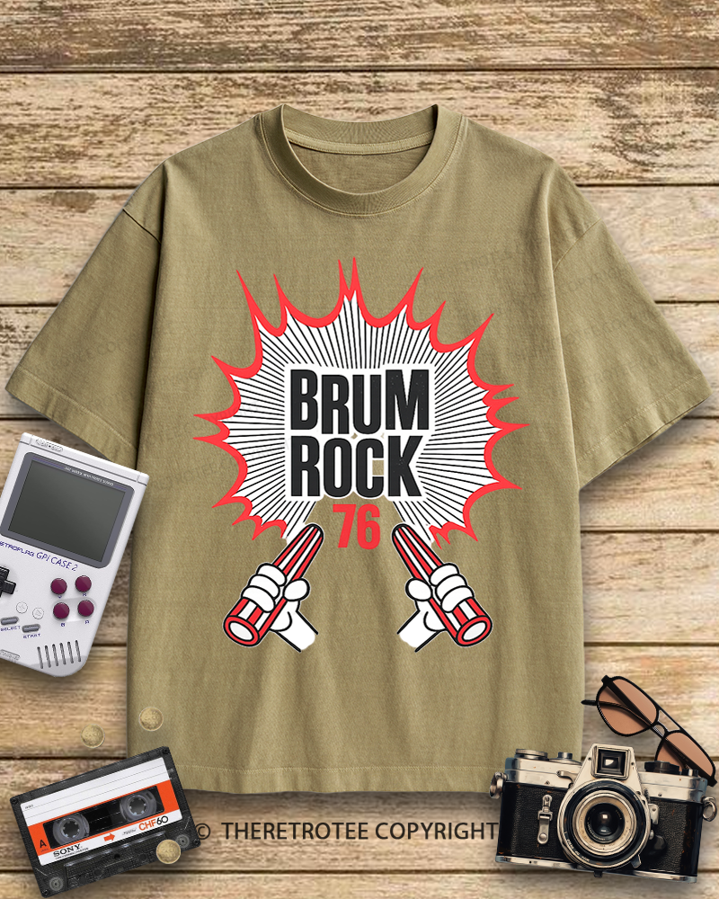 TheRetroTee Brum Rock 76 1970s Cotton T-Shirt
