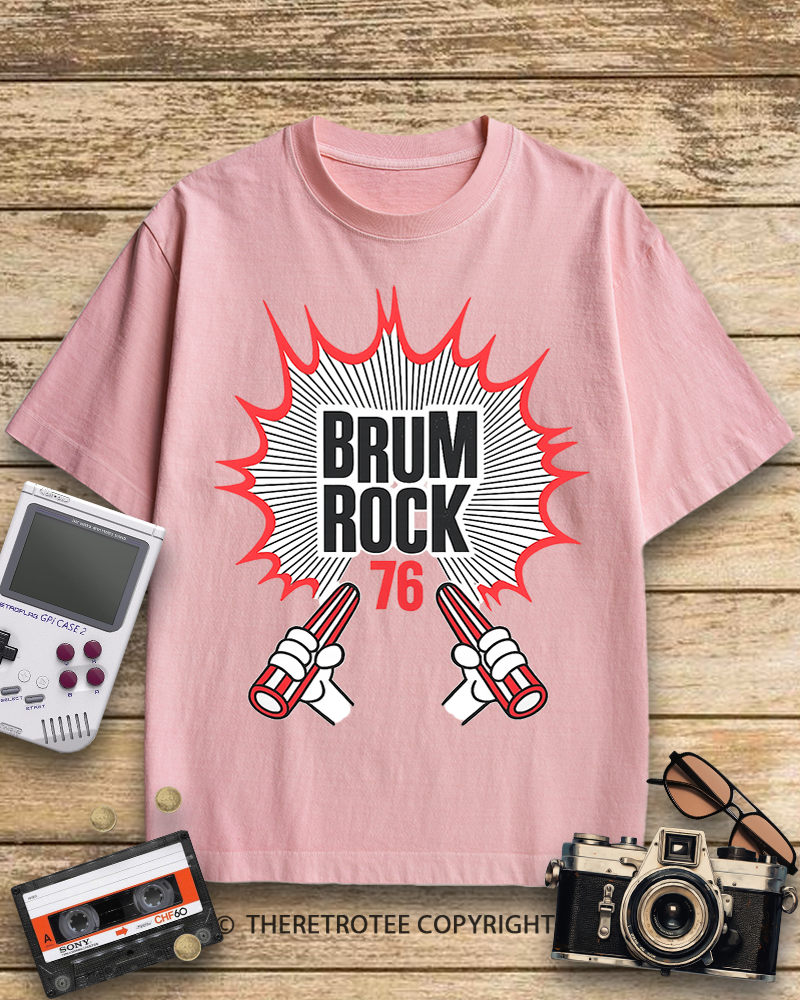 TheRetroTee Brum Rock 76 1970s Cotton T-Shirt