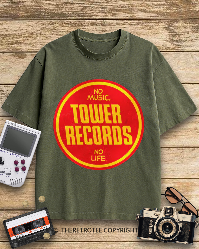 TheRetroTee Tower Records 1990s Cotton T-Shirt
