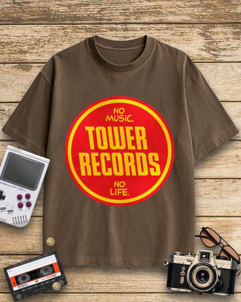 TheRetroTee Tower Records 1990s Cotton T-Shirt