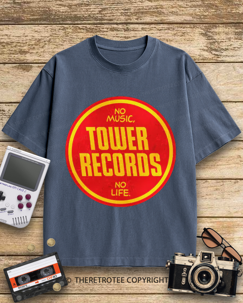 TheRetroTee Tower Records 1990s Cotton T-Shirt