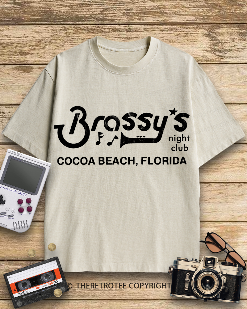 TheRetroTee Brassy's Night Club 1960s Cotton T-Shirt