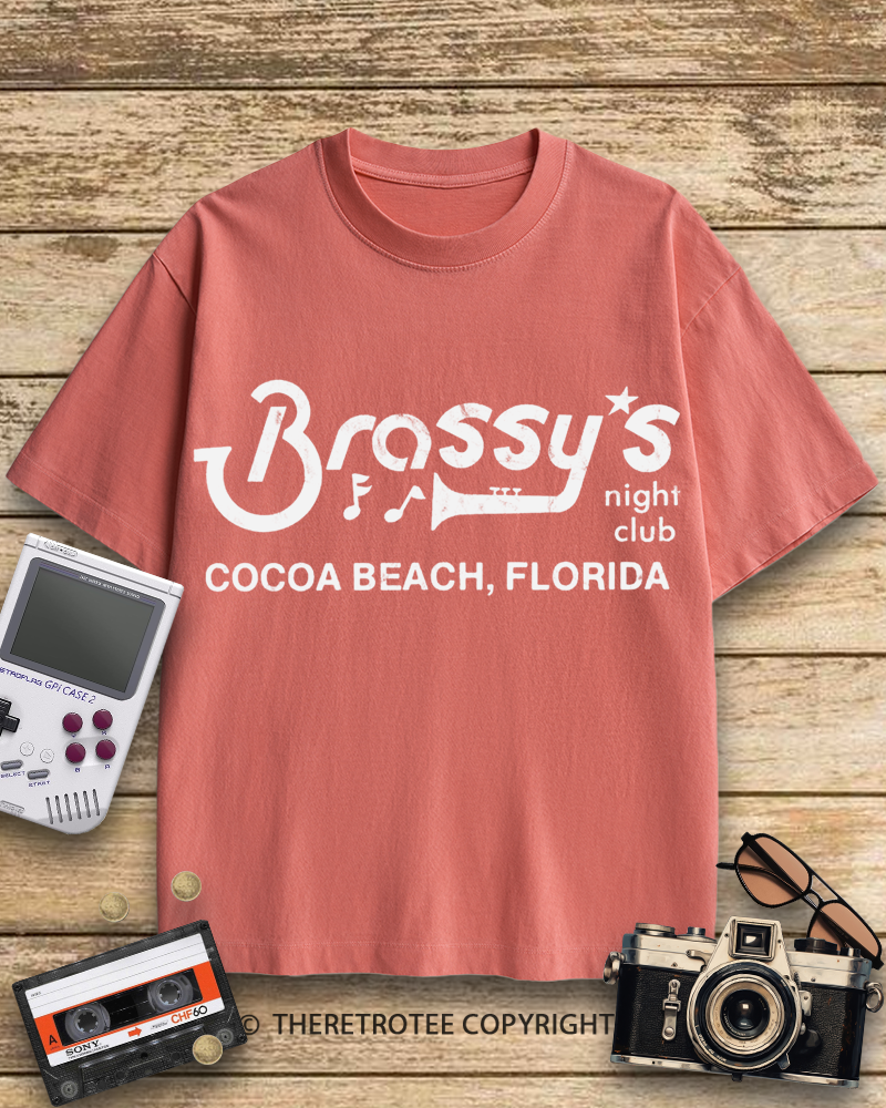 TheRetroTee Brassy's Night Club 1960s Cotton T-Shirt