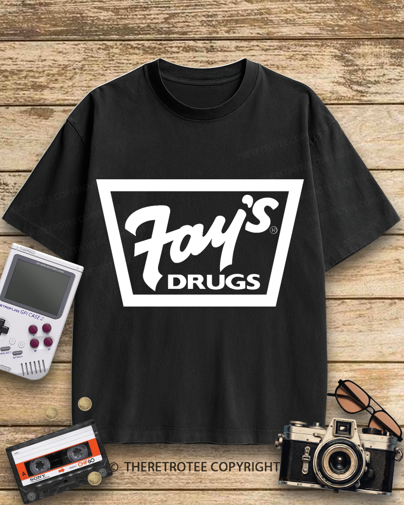 TheRetroTee Fay's Drugs 1970s Cotton T-Shirt
