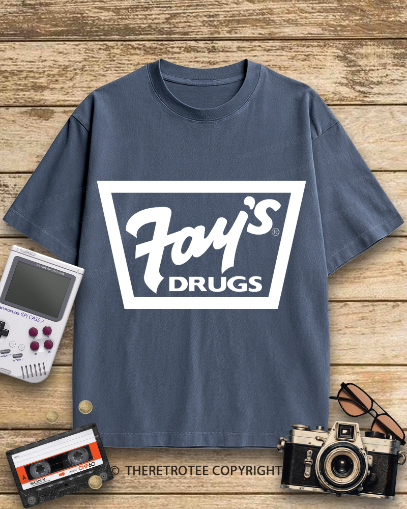 TheRetroTee Fay's Drugs 1970s Cotton T-Shirt