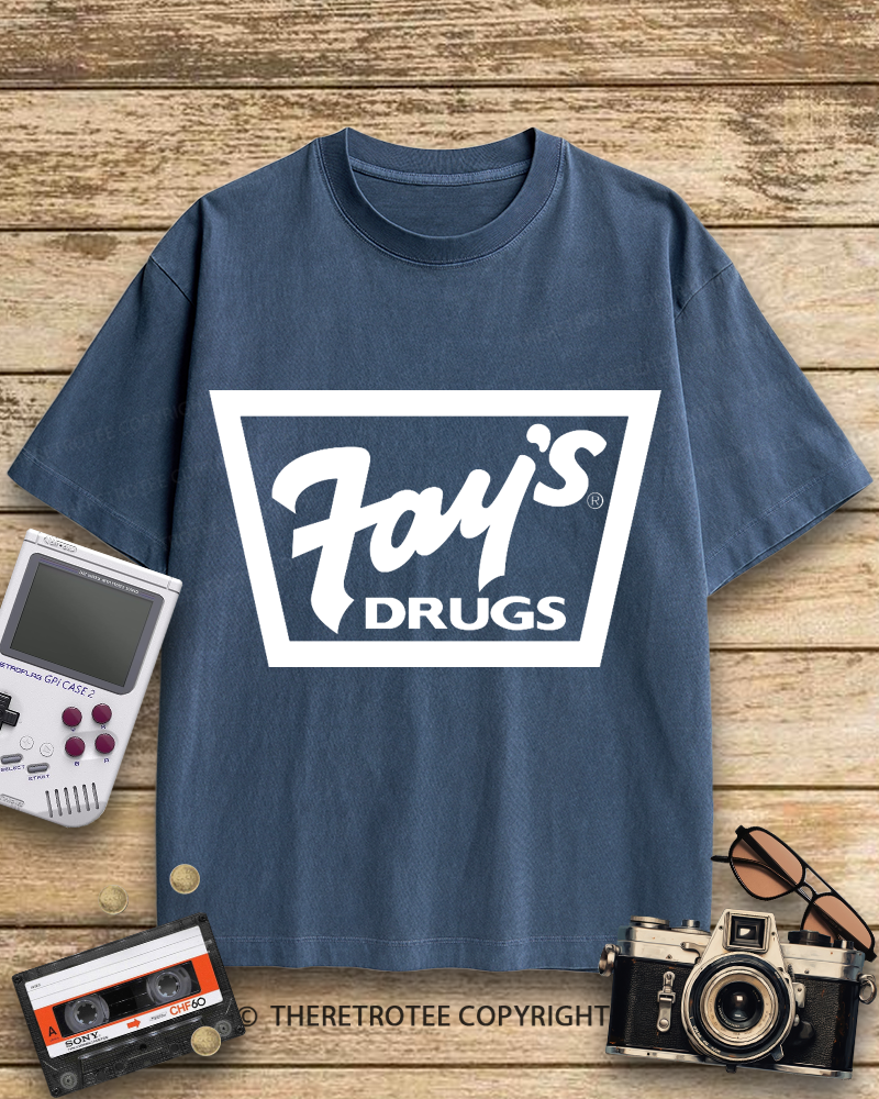 TheRetroTee Fay's Drugs 1970s Cotton T-Shirt