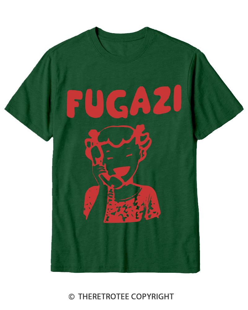 TheRetroTee 1980s DC Hardcore Phone Girl Cotton T-Shirt