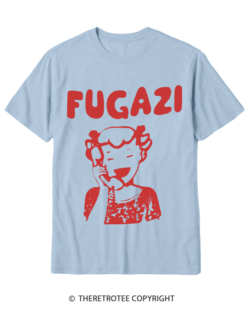 TheRetroTee 1980s DC Hardcore Phone Girl Cotton T-Shirt