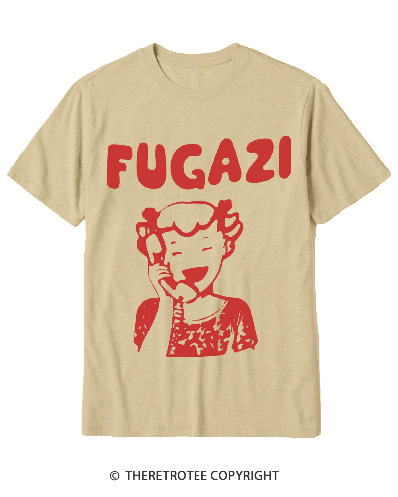 TheRetroTee 1980s DC Hardcore Phone Girl Cotton T-Shirt