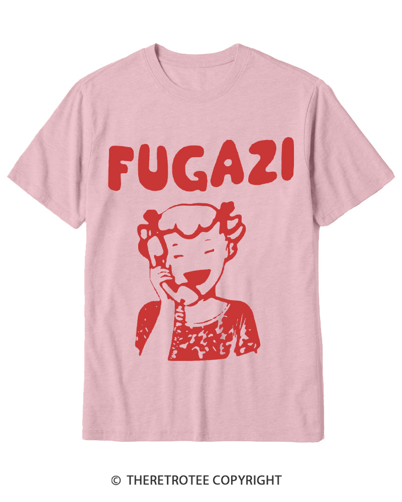 TheRetroTee 1980s DC Hardcore Phone Girl Cotton T-Shirt