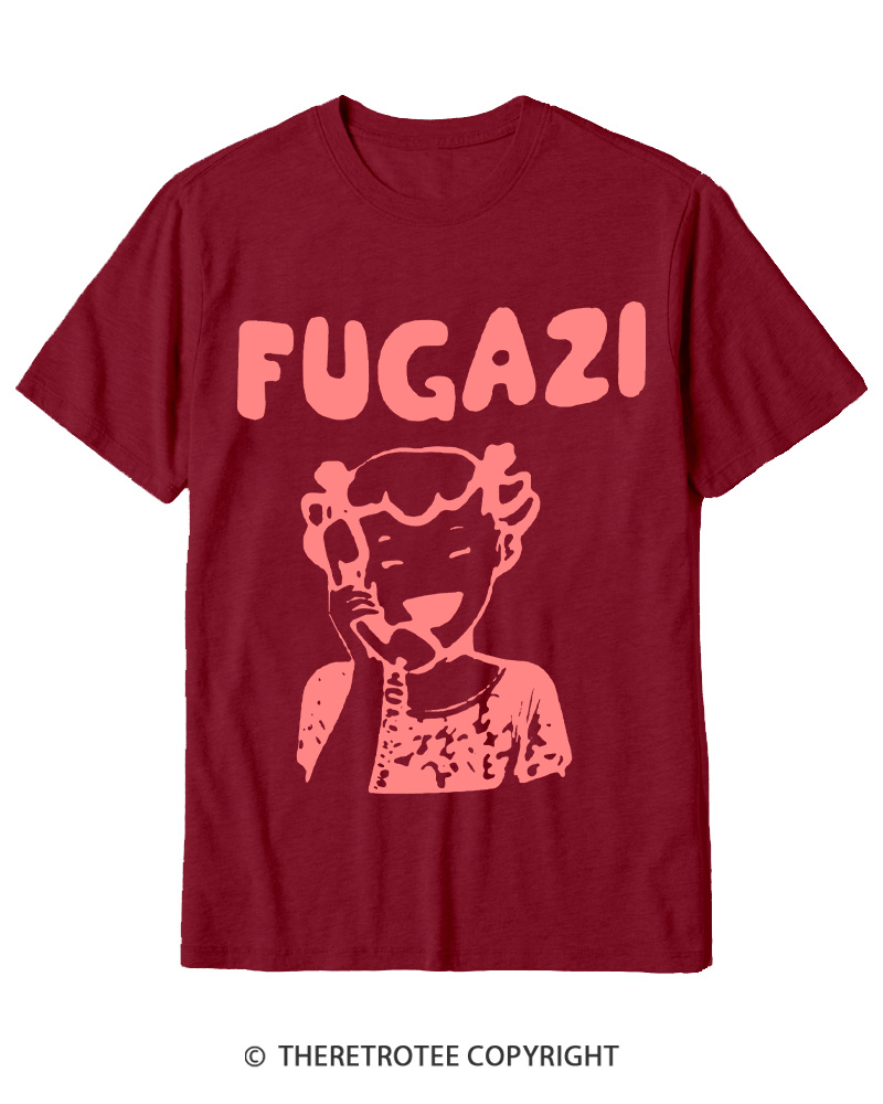 TheRetroTee 1980s DC Hardcore Phone Girl Cotton T-Shirt