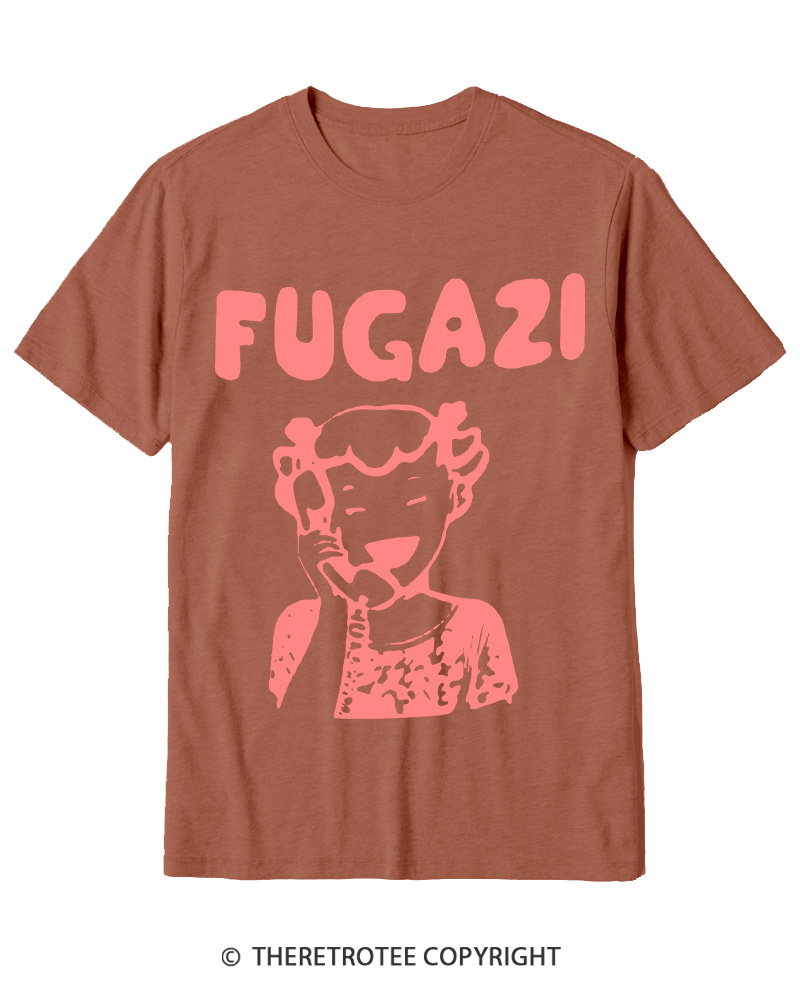 TheRetroTee 1980s DC Hardcore Phone Girl Cotton T-Shirt