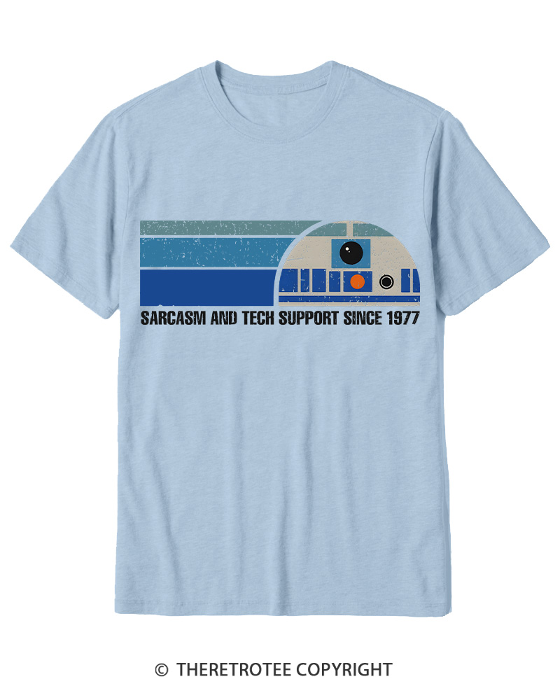 TheRetroTee Sarcasm And Tech Support 1970s Cotton T-Shirt