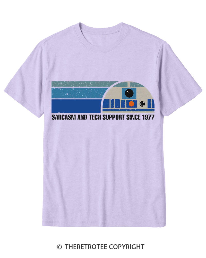 TheRetroTee Sarcasm And Tech Support 1970s Cotton T-Shirt