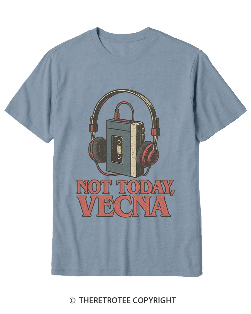 TheRetroTee Not Today Retro Cassette Tape 1980s Cotton T-Shirt