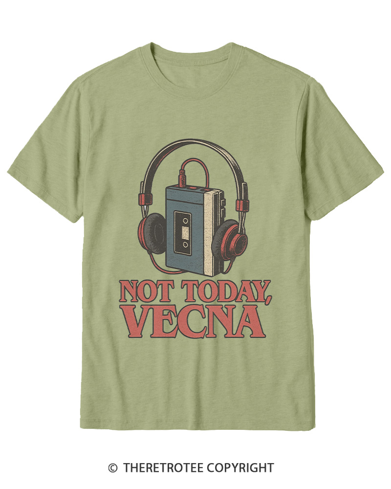 TheRetroTee Not Today Retro Cassette Tape 1980s Cotton T-Shirt