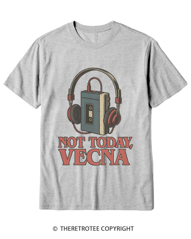 TheRetroTee Not Today Retro Cassette Tape 1980s Cotton T-Shirt