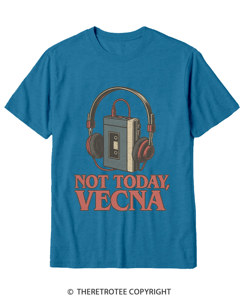 TheRetroTee Not Today Retro Cassette Tape 1980s Cotton T-Shirt