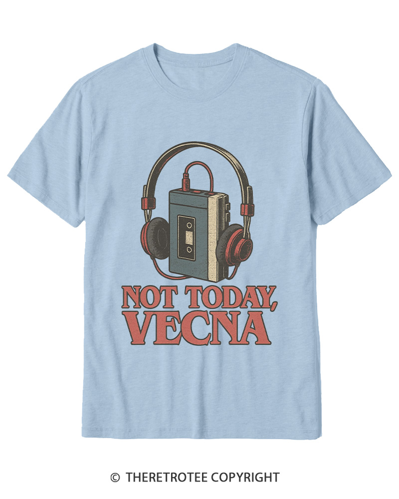 TheRetroTee Not Today Retro Cassette Tape 1980s Cotton T-Shirt