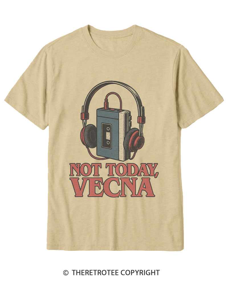 TheRetroTee Not Today Retro Cassette Tape 1980s Cotton T-Shirt