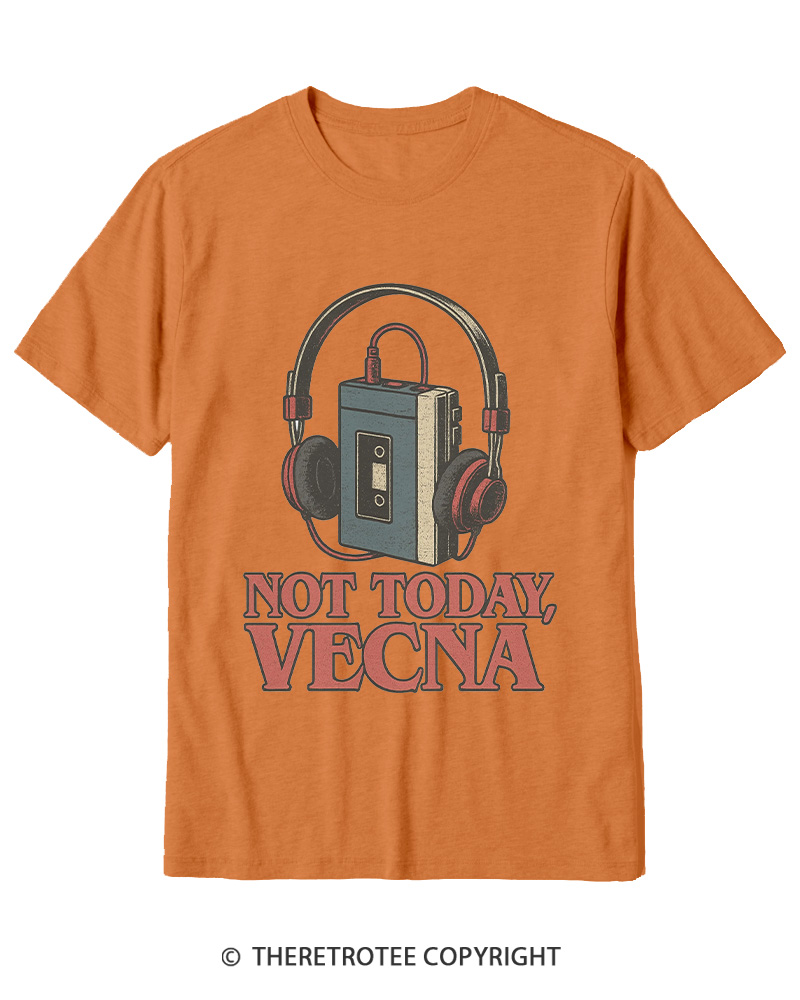 TheRetroTee Not Today Retro Cassette Tape 1980s Cotton T-Shirt