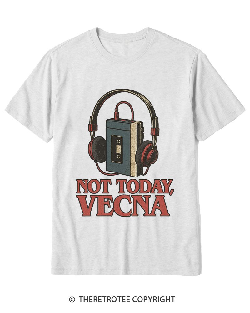 TheRetroTee Not Today Retro Cassette Tape 1980s Cotton T-Shirt