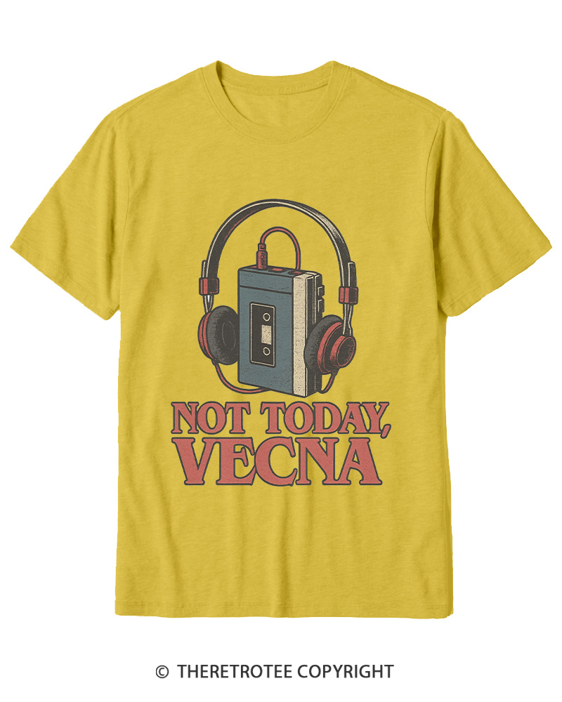 TheRetroTee Not Today Retro Cassette Tape 1980s Cotton T-Shirt