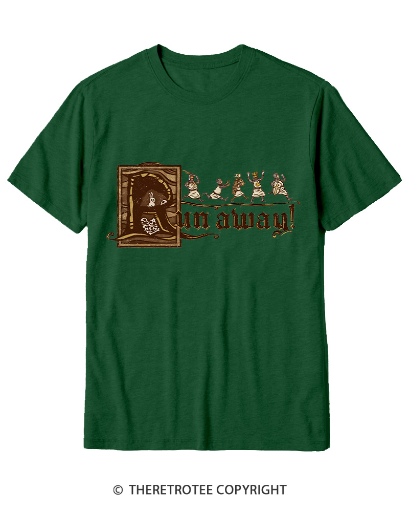 TheRetroTee Run Away 1970s Cotton T-Shirt