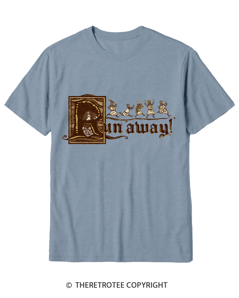 TheRetroTee Run Away 1970s Cotton T-Shirt