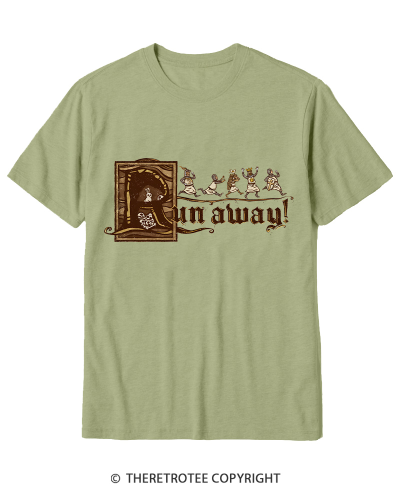 TheRetroTee Run Away 1970s Cotton T-Shirt