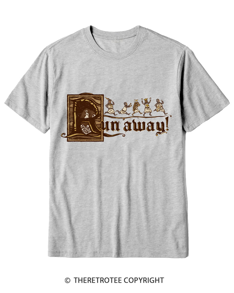 TheRetroTee Run Away 1970s Cotton T-Shirt