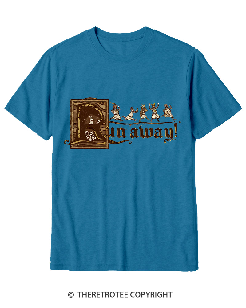 TheRetroTee Run Away 1970s Cotton T-Shirt