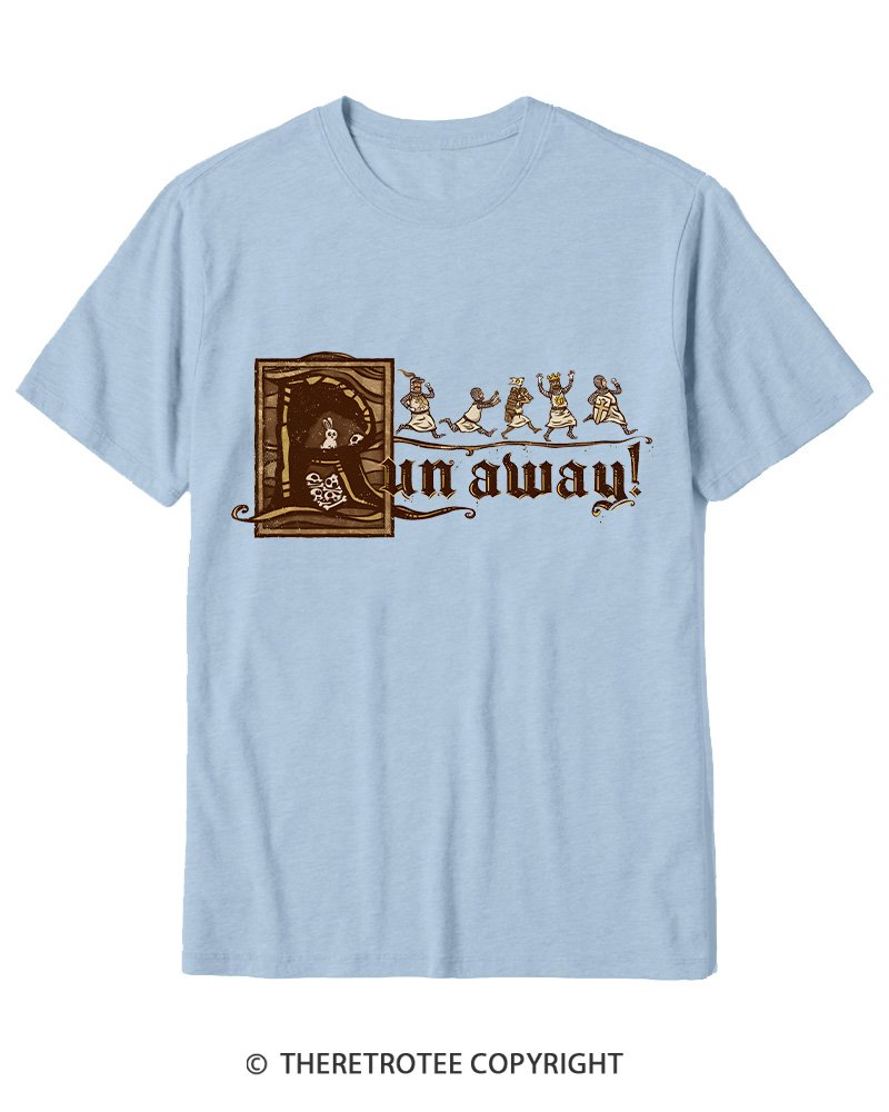 TheRetroTee Run Away 1970s Cotton T-Shirt