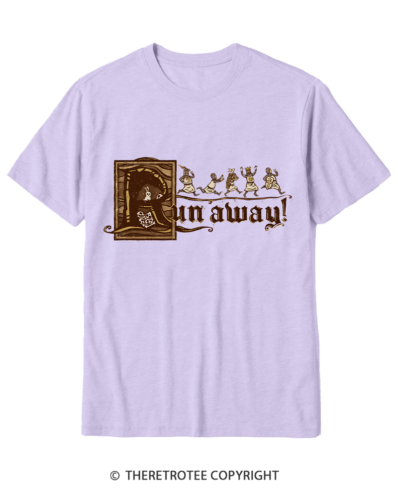 TheRetroTee Run Away 1970s Cotton T-Shirt