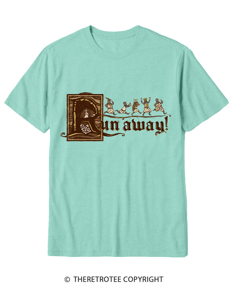 TheRetroTee Run Away 1970s Cotton T-Shirt