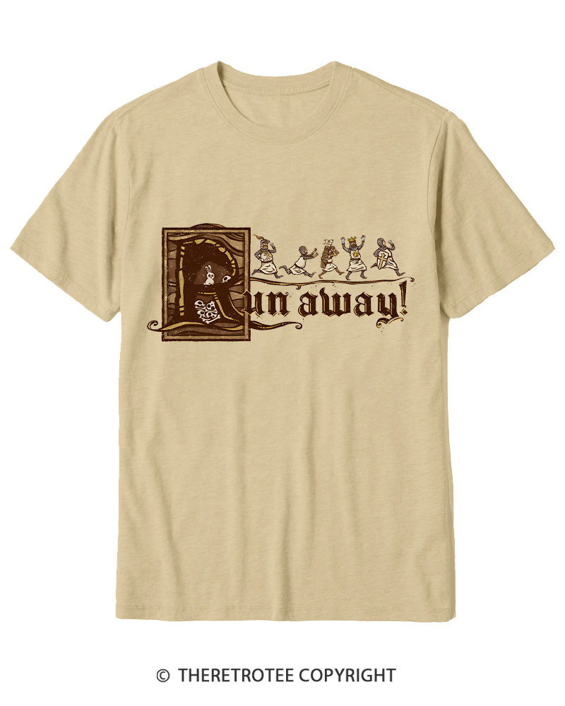 TheRetroTee Run Away 1970s Cotton T-Shirt