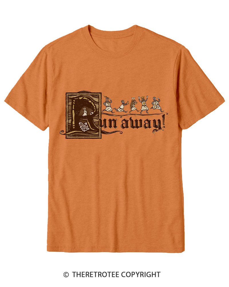 TheRetroTee Run Away 1970s Cotton T-Shirt