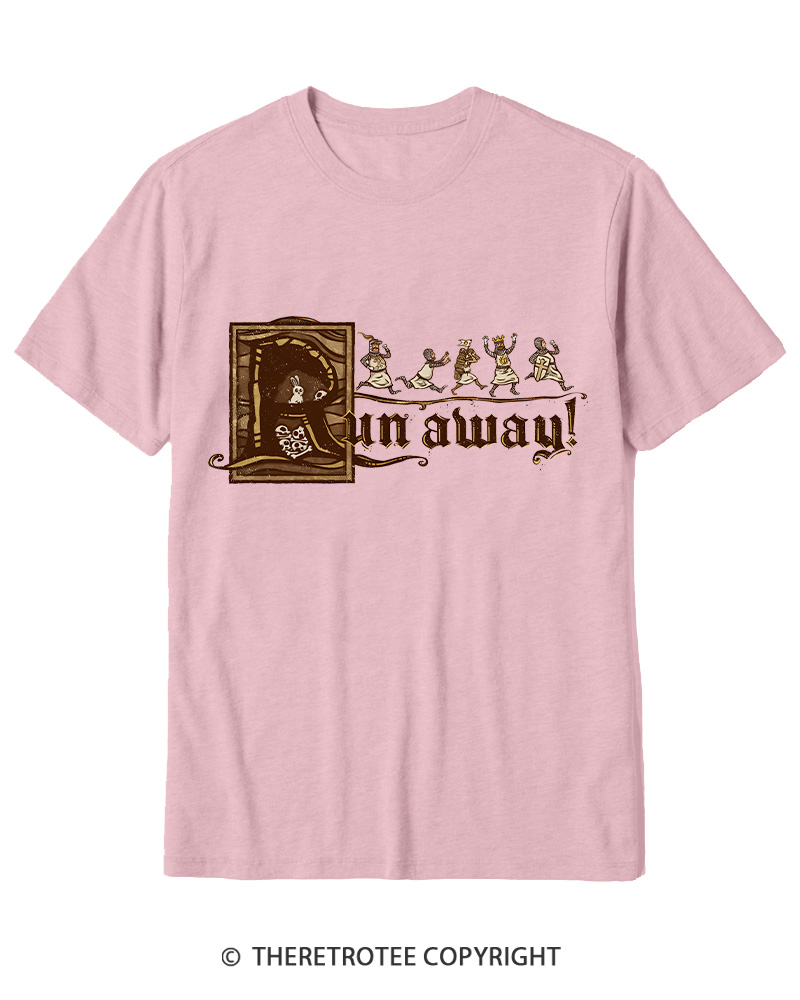 TheRetroTee Run Away 1970s Cotton T-Shirt