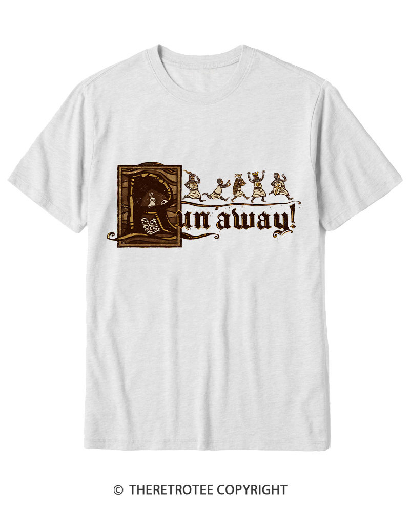 TheRetroTee Run Away 1970s Cotton T-Shirt