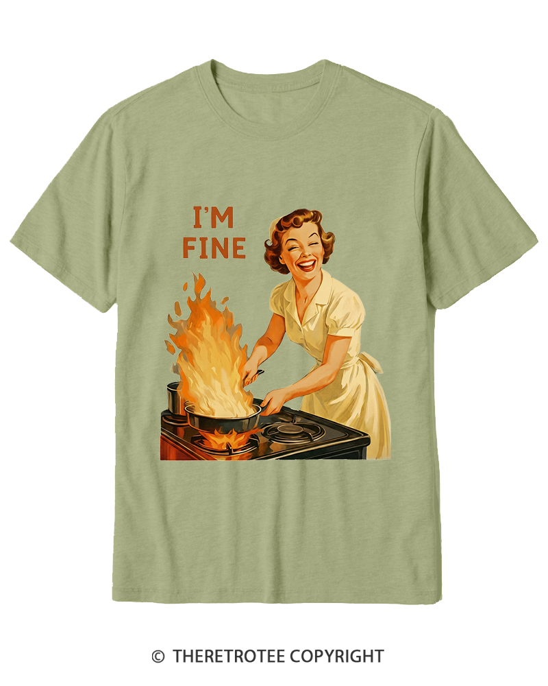 TheRetroTee I’m Fine 1950s Cotton T-Shirt