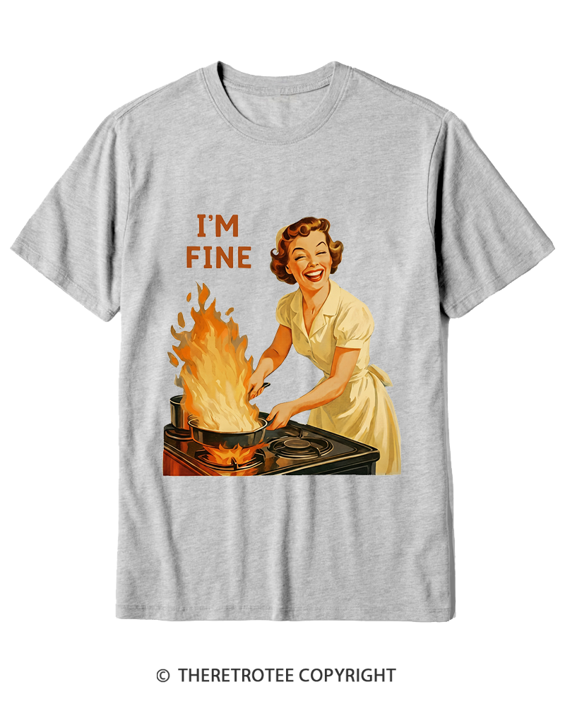 TheRetroTee I’m Fine 1950s Cotton T-Shirt