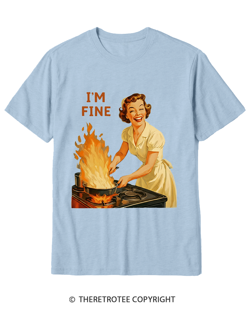 TheRetroTee I’m Fine 1950s Cotton T-Shirt