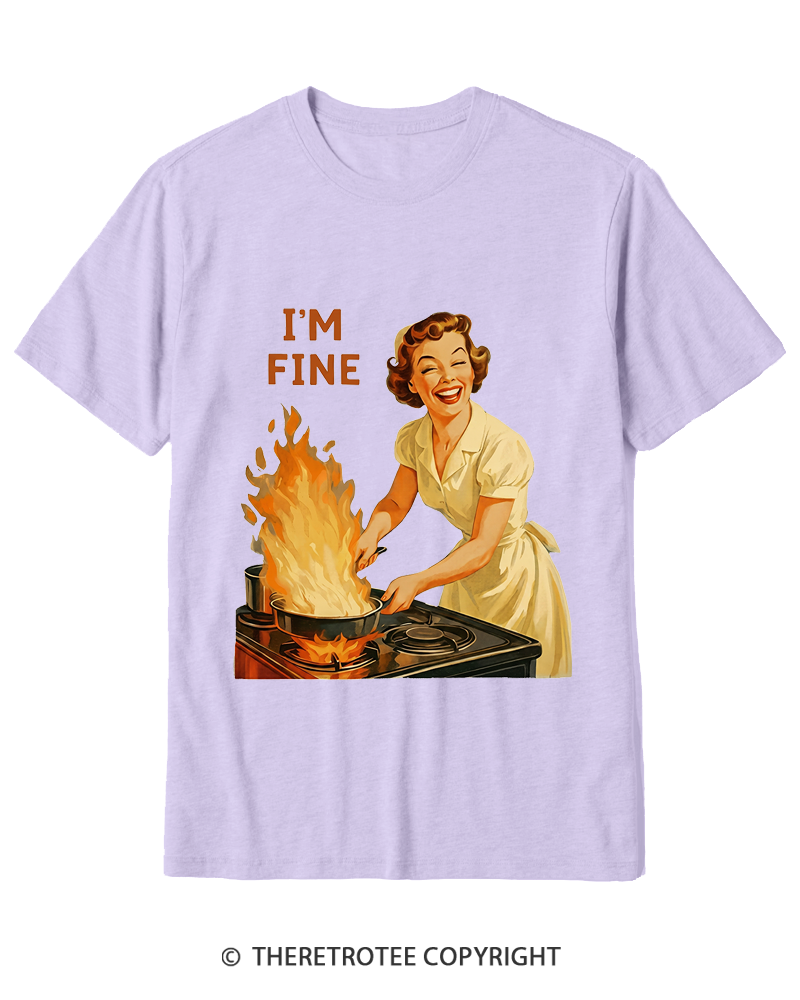 TheRetroTee I’m Fine 1950s Cotton T-Shirt