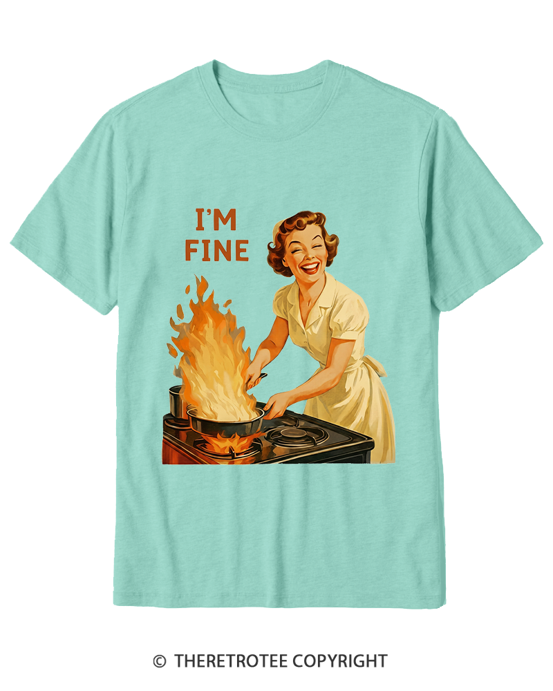 TheRetroTee I’m Fine 1950s Cotton T-Shirt