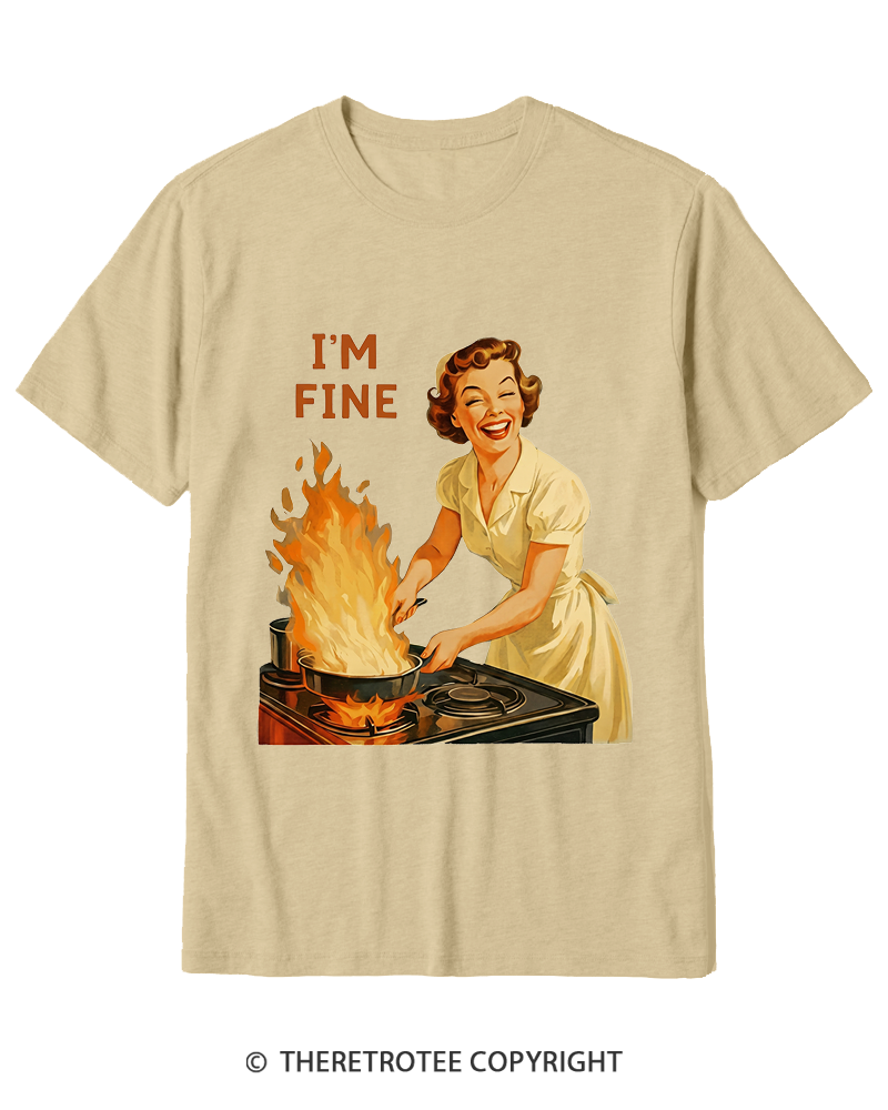 TheRetroTee I’m Fine 1950s Cotton T-Shirt