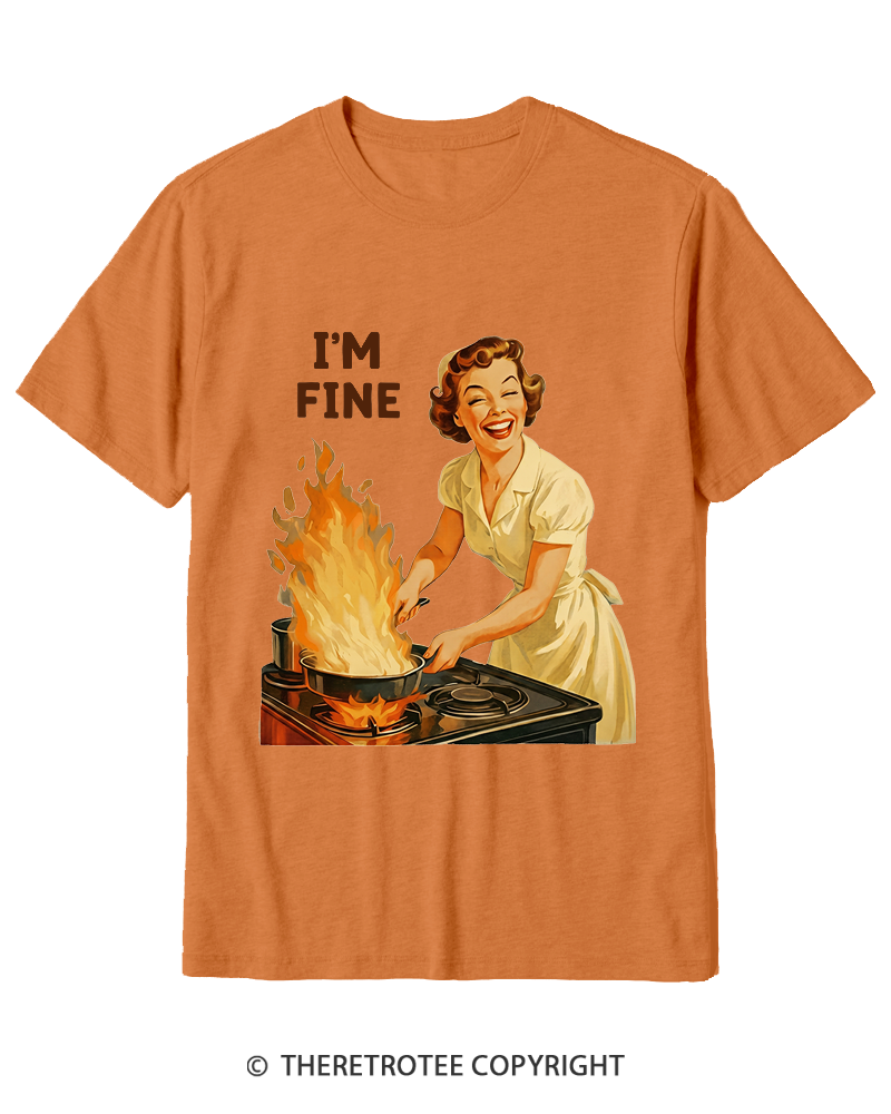 TheRetroTee I’m Fine 1950s Cotton T-Shirt