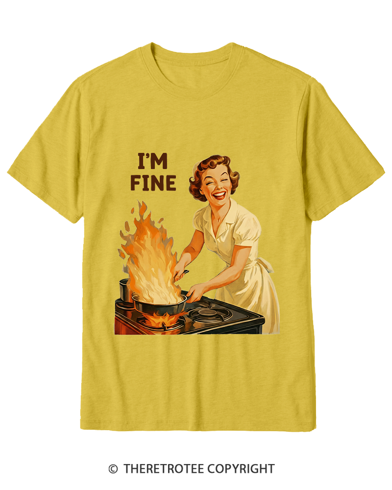 TheRetroTee I’m Fine 1950s Cotton T-Shirt